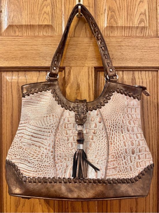 Source Unknown Handbags - M.C. Geninue Leather Retro Tan/Brown Shoulder Bag